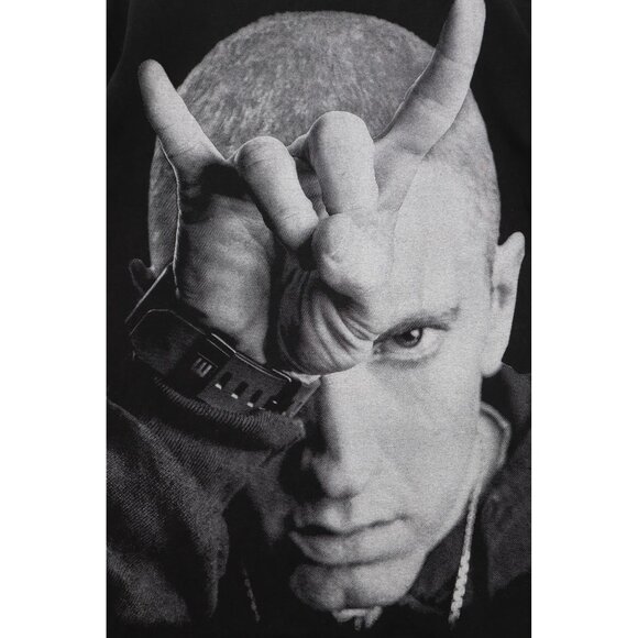 Eminem Graphic Bootleg Tee Black 100% Cotton Large Vintage Style 1980 Oldschool - Picture 6 of 12